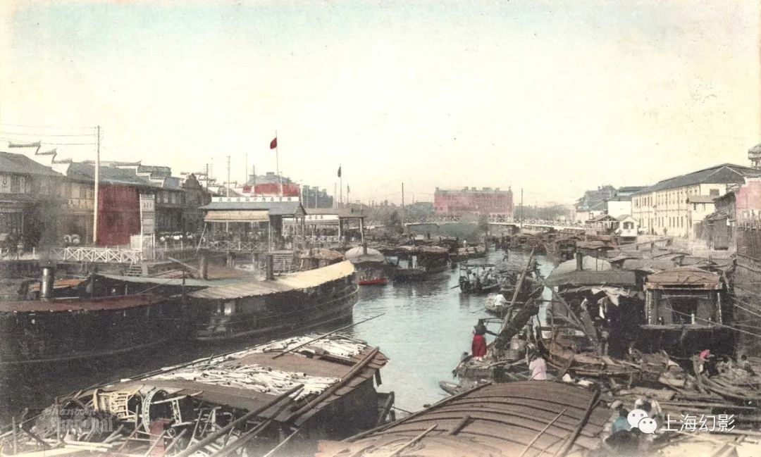 从山西路桥东望招商局内河轮船码头，约1909年.jpeg